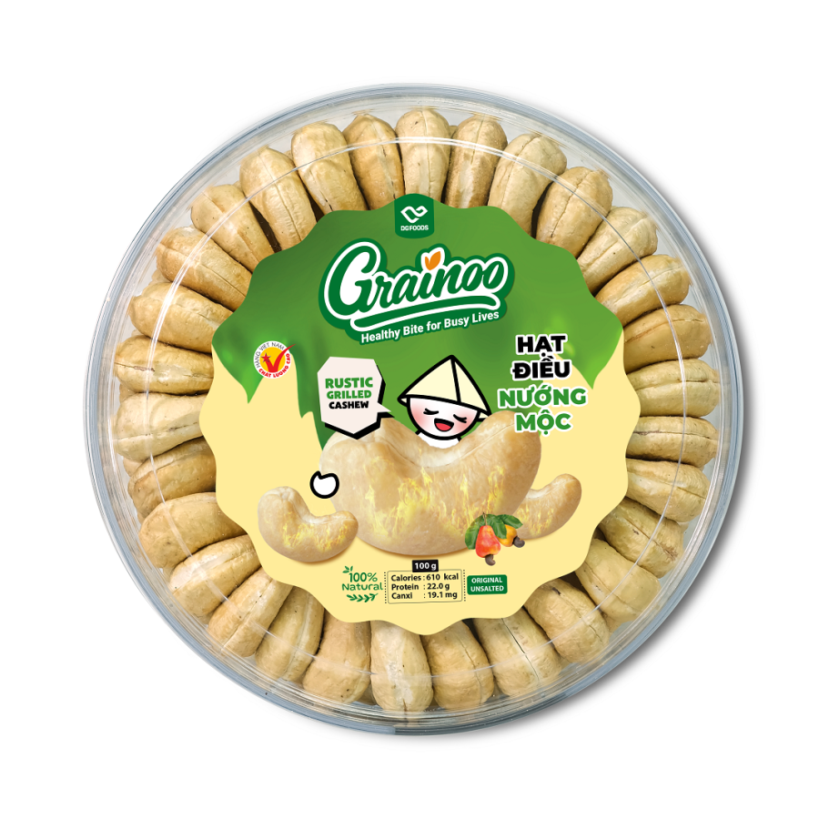 Hạt điều nướng mộc xếp hoa 300g